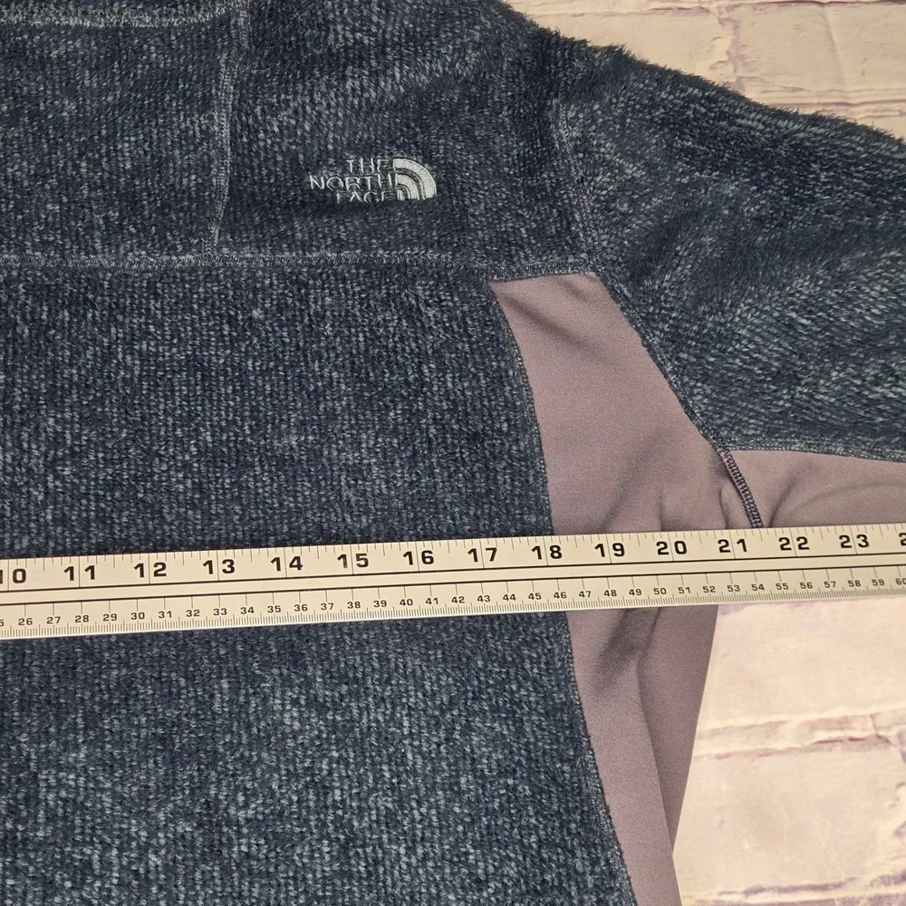 The North Face Fleece Jacket Polartec Full Zip Mock Neck Warm Blue Mens Medium